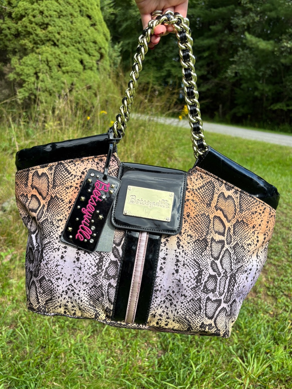 Betseyville by Betsey Johnson Snake-Print Tote Bag
